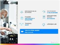 Coifa de Parede Mondial 90cm até 6 Bocas Vidro Curvo CF90-01 - 2