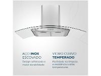 Coifa de Parede Mondial 90cm até 6 Bocas Vidro Curvo CF90-01 - 5