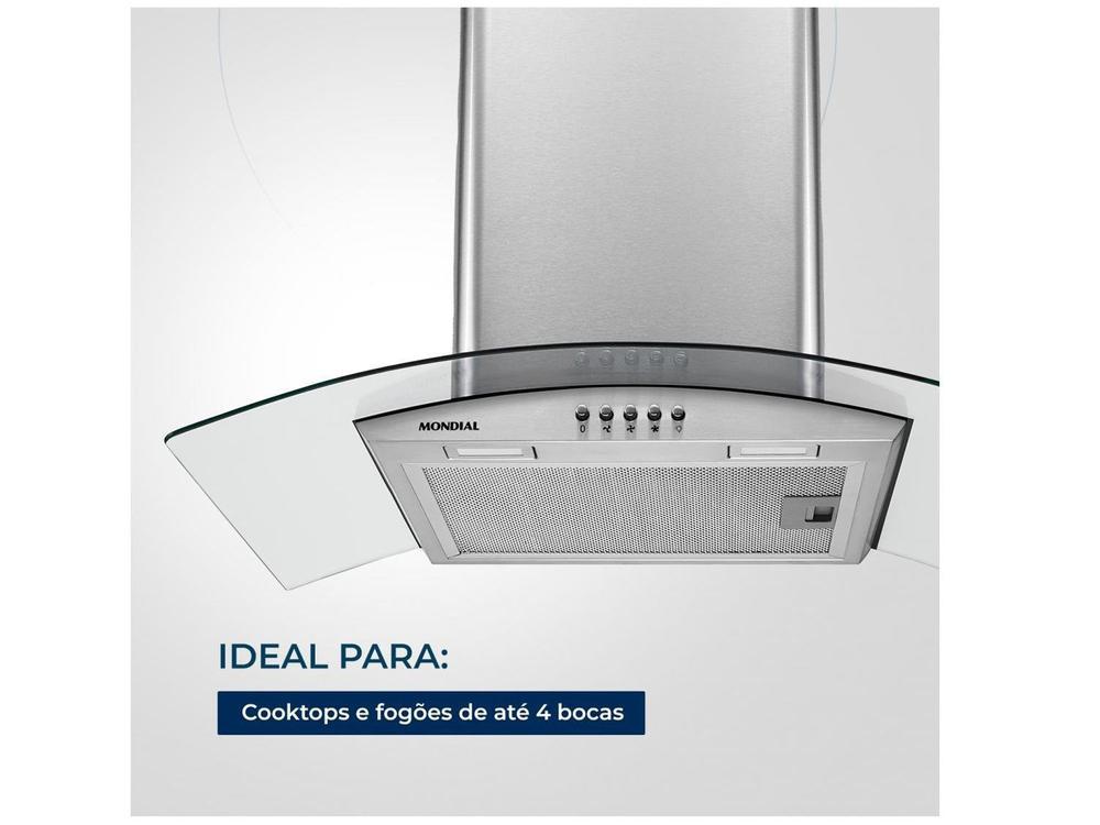 Coifa de Parede Mondial 60cm Inox até 4 Bocas Curvo CF60-01 - 7