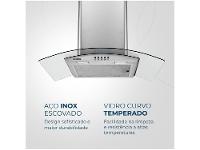 Coifa de Parede Mondial 60cm Inox até 4 Bocas Curvo CF60-01 - 11