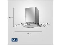 Coifa de Parede Mondial 60cm Inox até 4 Bocas Curvo CF60-01 - 14