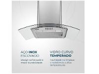 Coifa de Parede Mondial 60cm Inox até 4 Bocas Curvo CF60-01 - 5