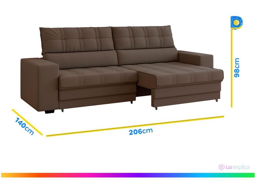 Sofá Retrátil Reclinável 3 Lugares Veludo Medelín Besthouse - 3