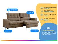 Sofá Retrátil Reclinável 3 Lugares Veludo Medelín Besthouse - 2