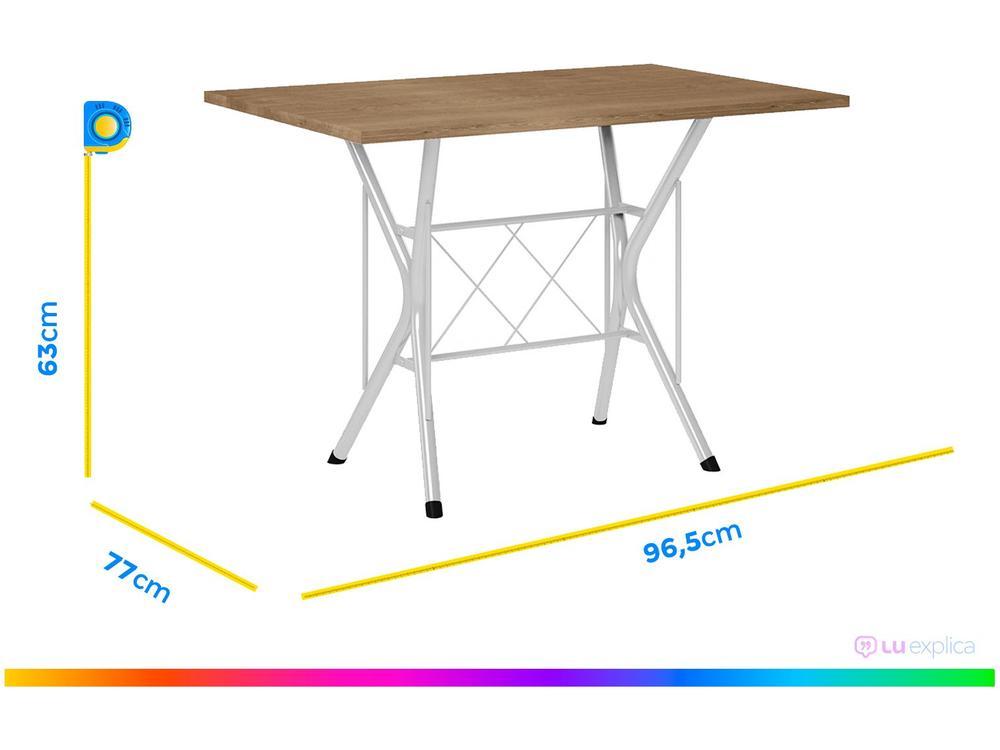 Mesa de Jantar 6 Cadeiras Retangular Branca - 3
