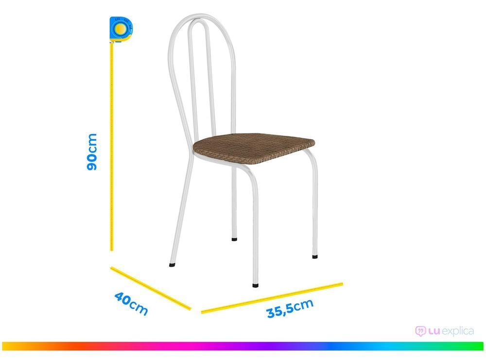 Mesa de Jantar 6 Cadeiras Retangular Branca - 4