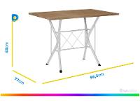 Mesa de Jantar 6 Cadeiras Retangular Branca - 3