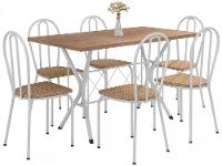 Mesa de Jantar 6 Cadeiras Retangular Branca - 5