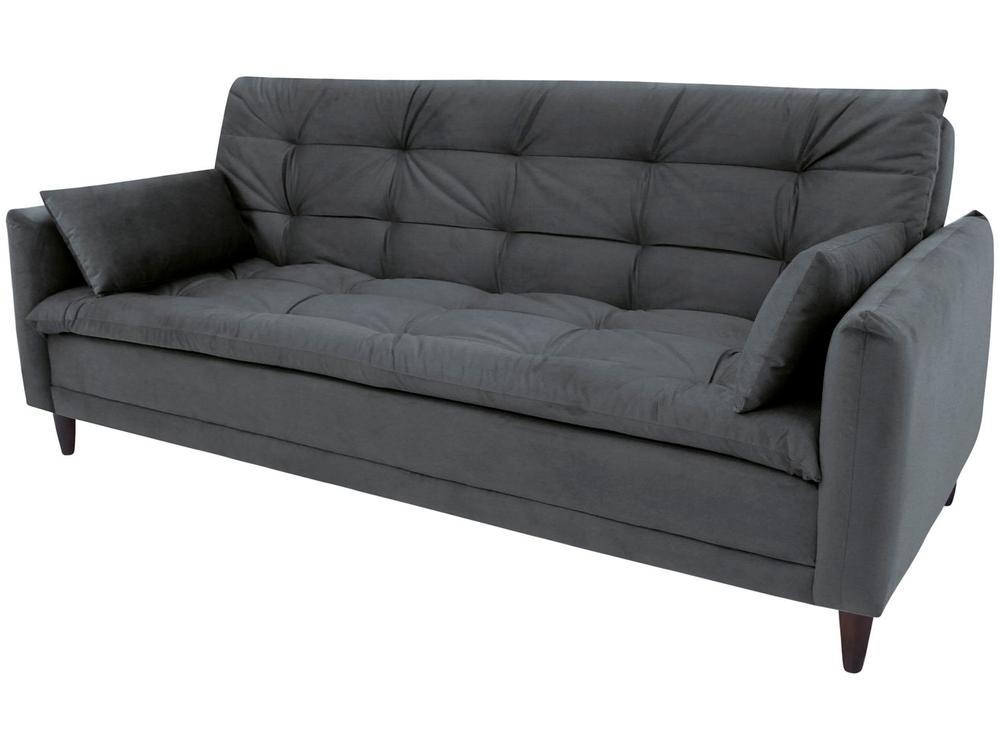 Sofá-cama Casal 3 Lugares Reclinável Suede Linoforte Estela - 5