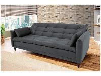 Sofá-cama Casal 3 Lugares Reclinável Suede Linoforte Estela - 8