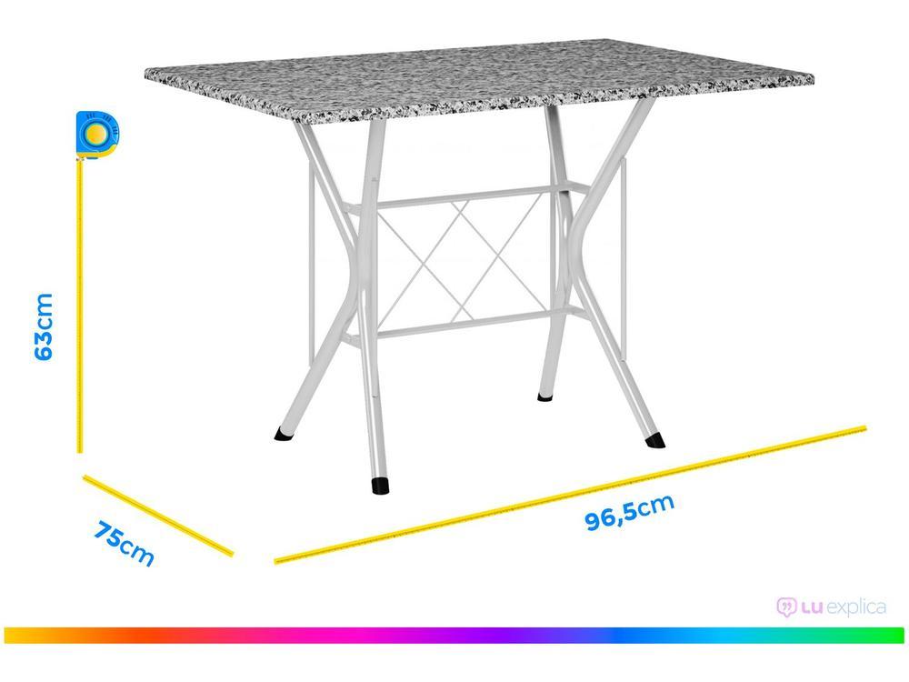 Mesa de Jantar 6 Lugares Retangular Branca - 3