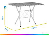 Mesa de Jantar 6 Lugares Retangular Branca - 3