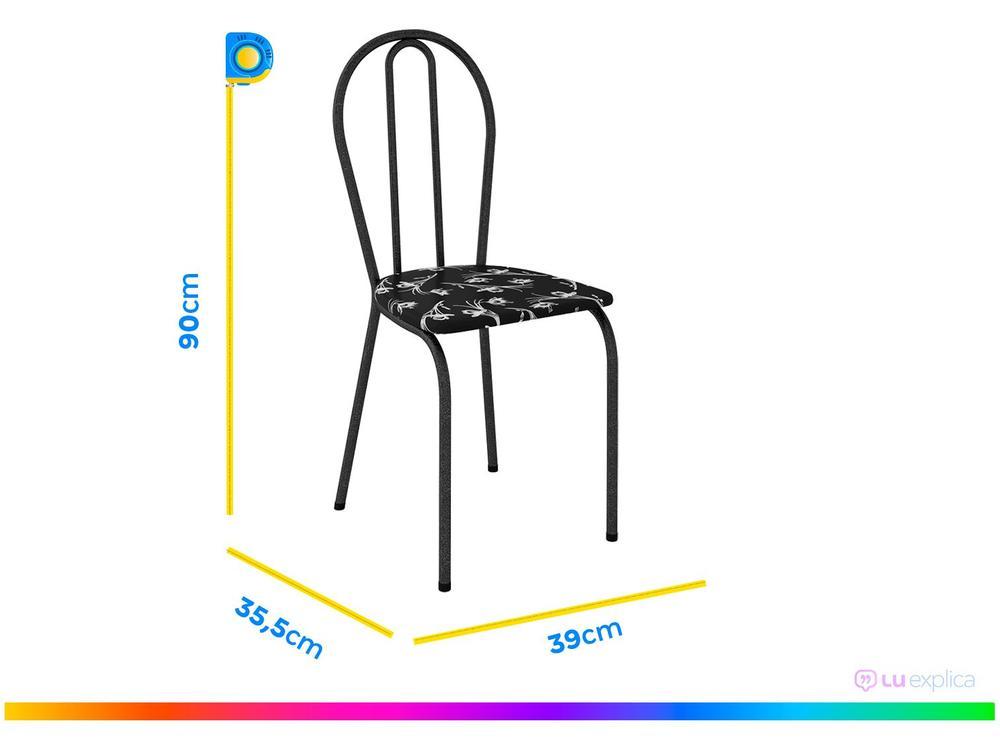 Mesa de Jantar 6 Cadeiras Retangular Preta  - 4