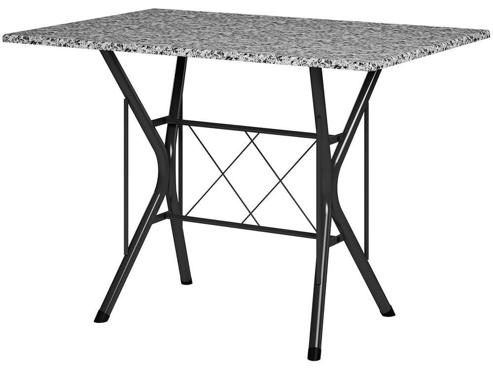 Mesa de Jantar 6 Cadeiras Retangular Preta  - 6