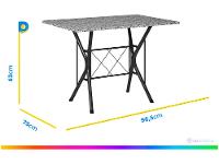 Mesa de Jantar 6 Cadeiras Retangular Preta  - 3