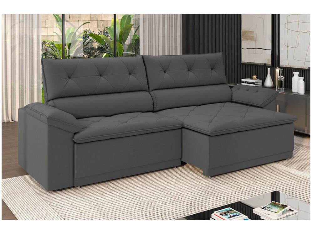 Sofá Retrátil Reclinável 3 Lugares Veludo Ibiza Besthouse - 4