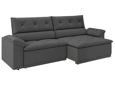 Sofá Retrátil Reclinável 3 Lugares Veludo Ibiza Besthouse