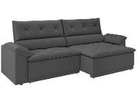 Sofá Retrátil Reclinável 3 Lugares Veludo Ibiza Besthouse - 1