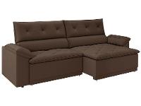 Sofá Retrátil Reclinável 3 Lugares Veludo Ibiza Besthouse - 1