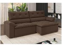 Sofá Retrátil Reclinável 3 Lugares Veludo Ibiza Besthouse - 5