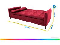 Sofá-cama Casal 3 Lugares Reclinável Suede Linoforte Estela - 3