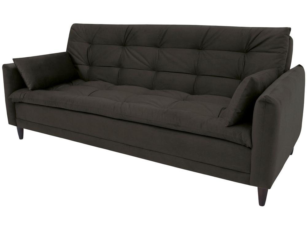 Sofá-cama Casal 3 Lugares Reclinável Suede Linoforte Estela - 5
