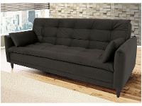 Sofá-cama Casal 3 Lugares Reclinável Suede Linoforte Estela - 1