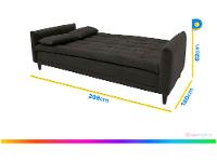 Sofá-cama Casal 3 Lugares Reclinável Suede Linoforte Estela - 3