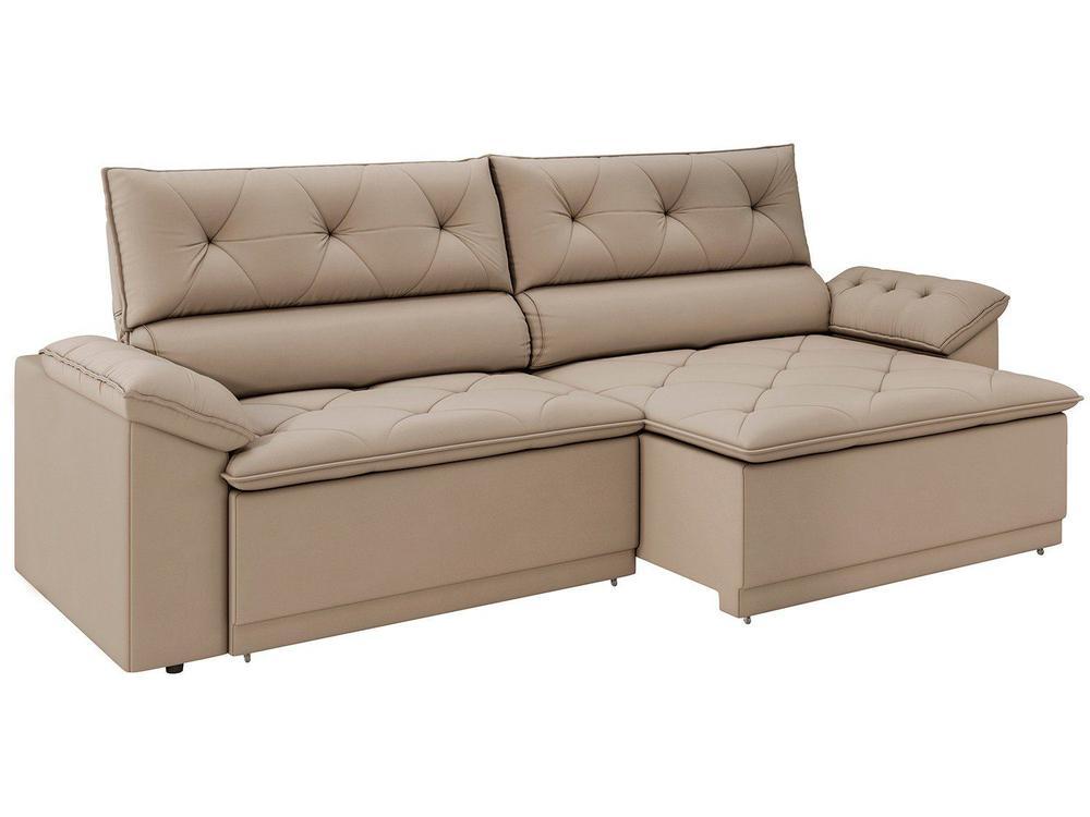 Sofá Retrátil Reclinável 3 Lugares Veludo Ibiza Besthouse - 5