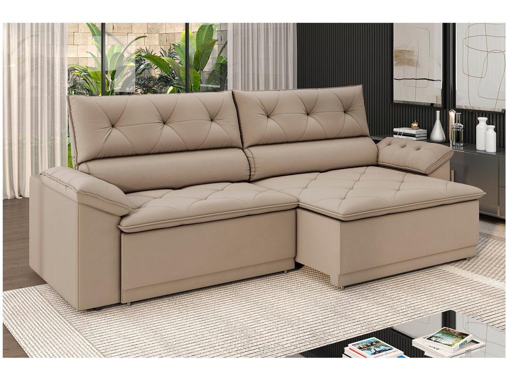 Sofá Retrátil Reclinável 3 Lugares Veludo Ibiza Besthouse - 6