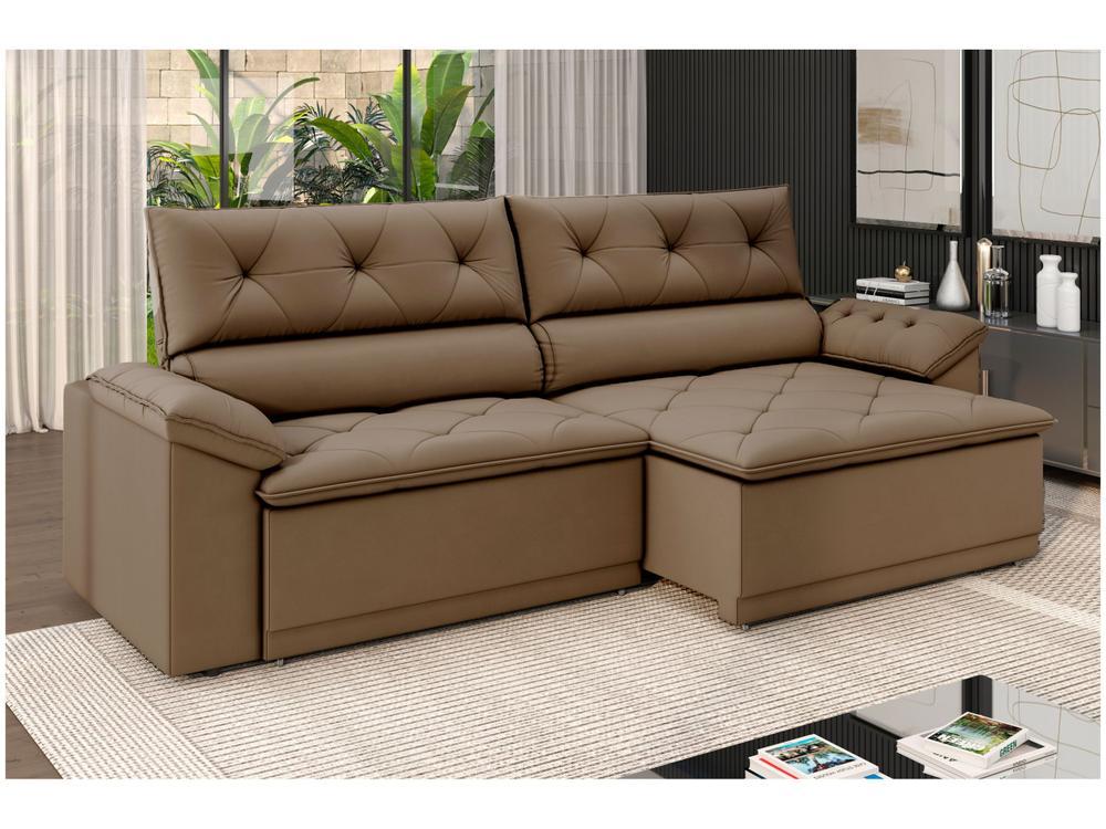 Sofá Retrátil Reclinável 3 Lugares Veludo Ibiza Besthouse - 4