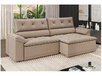 Sofá Retrátil Reclinável 3 Lugares Veludo Ibiza Besthouse - 6