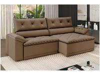 Sofá Retrátil Reclinável 3 Lugares Veludo Ibiza Besthouse