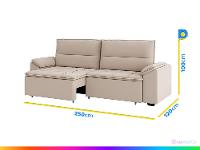 Sofá Retrátil Reclinável 5 Lugares Veludo Panamá Besthouse - 3