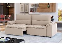 Sofá Retrátil Reclinável 5 Lugares Veludo Panamá Besthouse