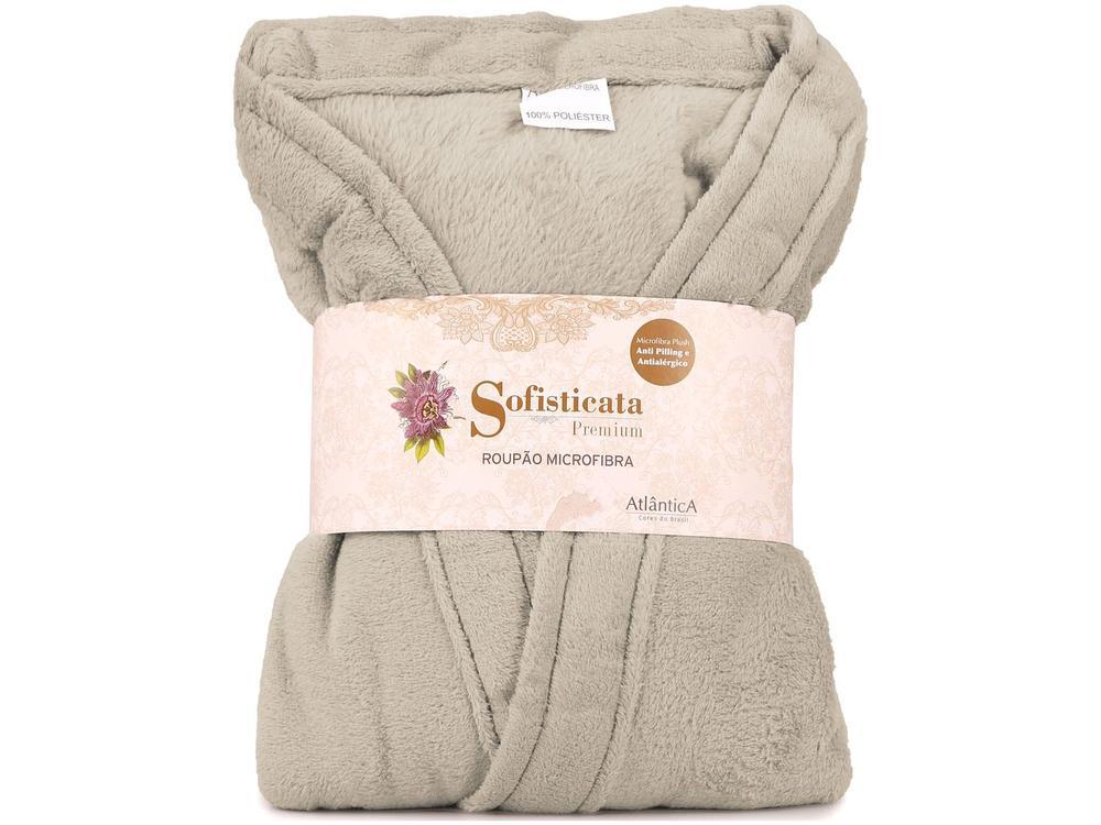 Roupão de Inverno Atlântica Kimono de Microfibra Cru - 3