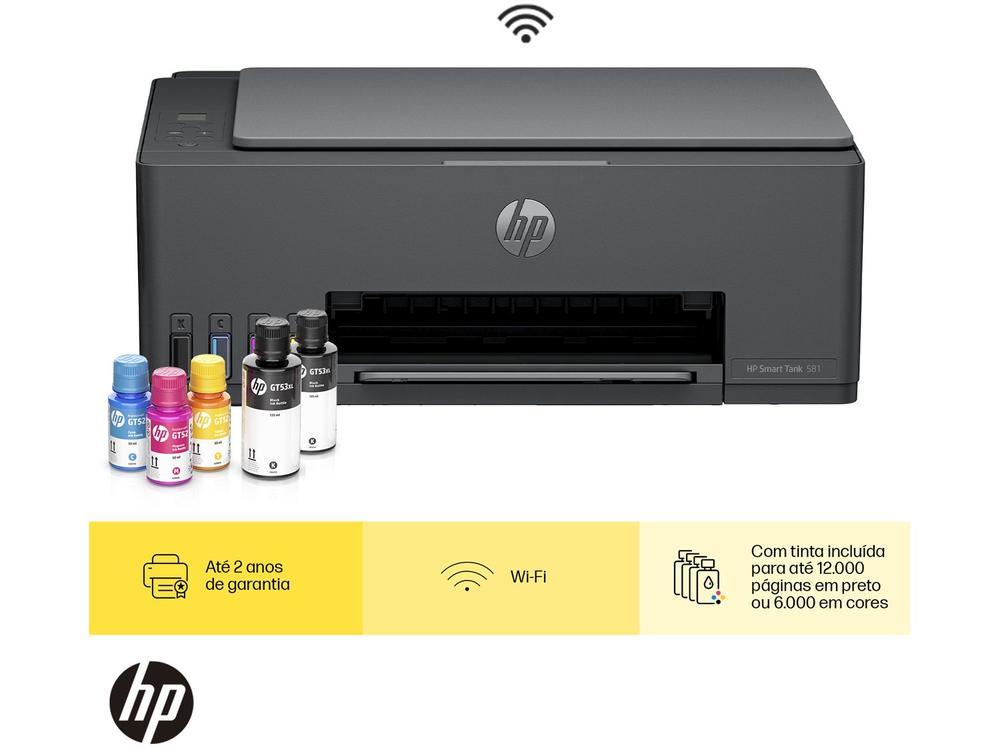 Impressora Multifuncional HP Smart Tank 581 Wi-Fi - 3