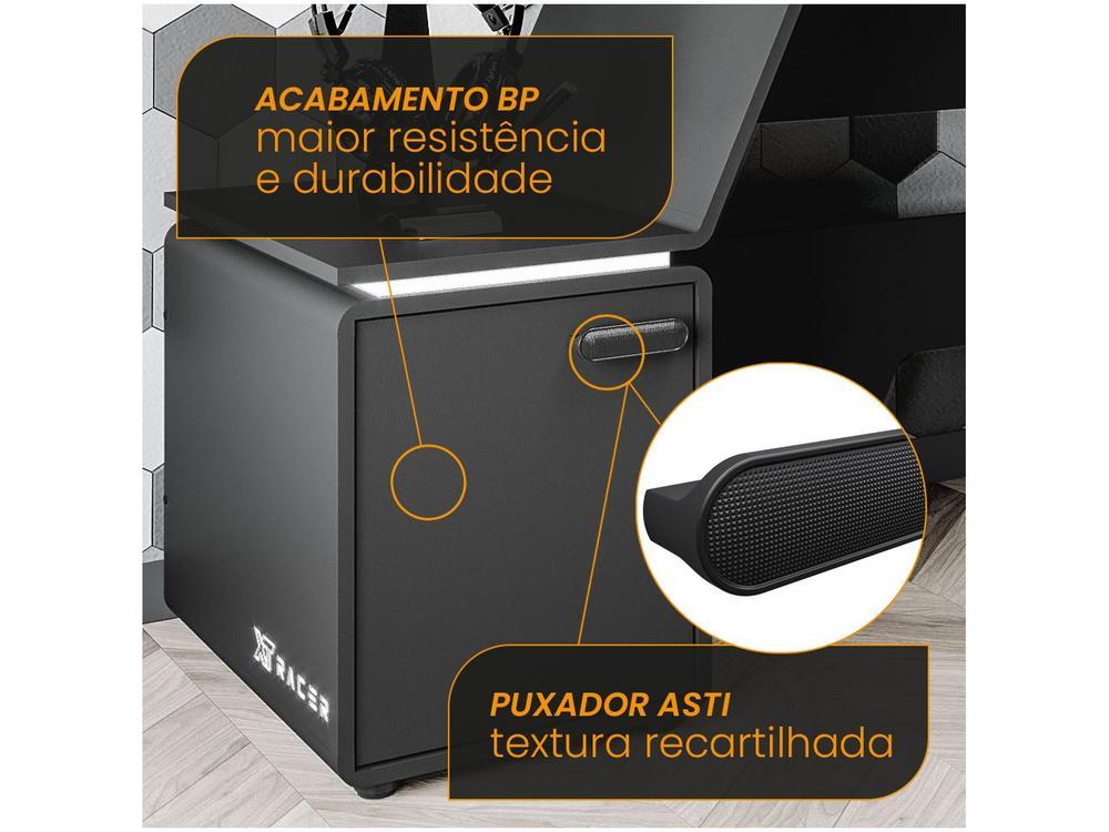 Mesa Gamer XT Racer Space Two Preto e Branco 2 Nichos 1 Porta - 7
