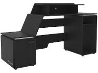 Mesa Gamer XT Racer Space Two Preto e Branco 2 Nichos 1 Porta - 1