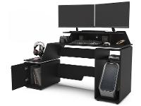 Mesa Gamer XT Racer Space Two Preto e Branco 2 Nichos 1 Porta - 3