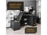 Mesa Gamer XT Racer Space Two Preto e Branco 2 Nichos 1 Porta - 6