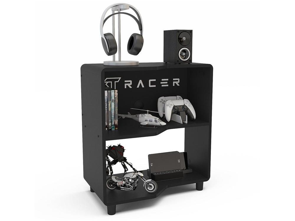 Estante Gamer 1 Prateleira XT Racer Force One Preto e Branco - 3