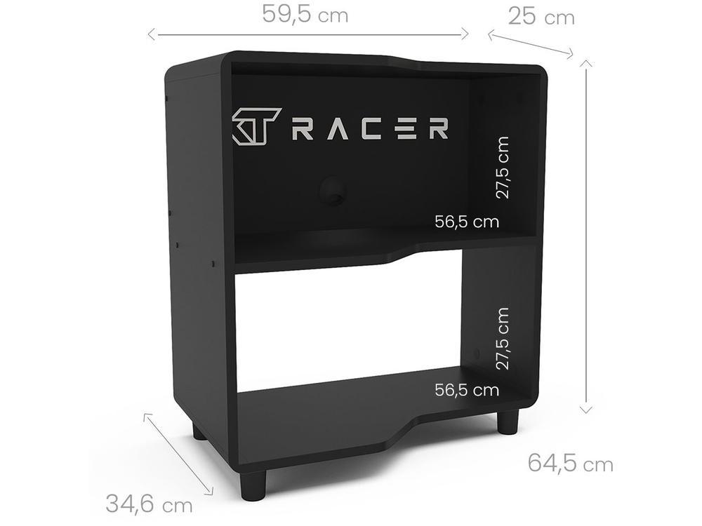 Estante Gamer 1 Prateleira XT Racer Force One Preto e Branco - 5