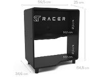 Estante Gamer 1 Prateleira XT Racer Force One Preto e Branco - 5