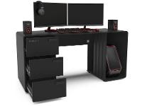 Mesa Gamer XT Racer Home Preto e Prata 3 Gavetas 1 Nicho - 3
