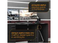 Mesa Gamer XT Racer Home Preto e Prata 3 Gavetas 1 Nicho