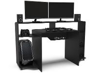 Mesa Gamer XT Racer Control Preta e Branca 5 Nichos - 3