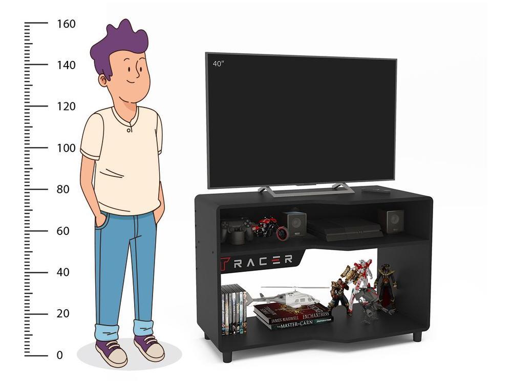 Rack para TV até 40” XT Racer Max Air Preto e Vermelho - 6