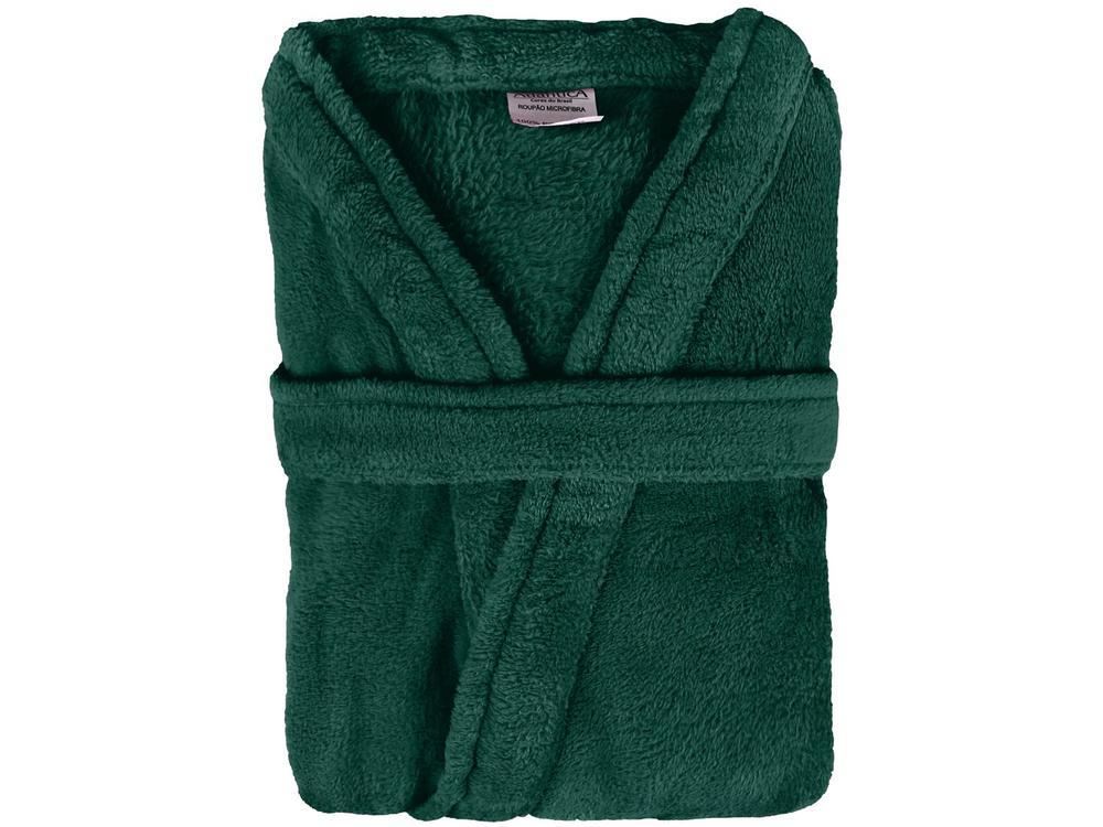 Roupão de Inverno Atlântica Kimono de Microfibra Verde Botânico - 2