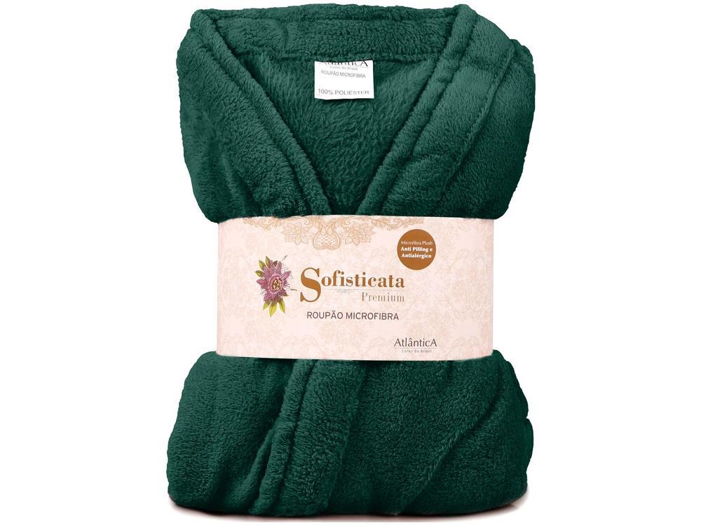 Roupão de Inverno Atlântica Kimono de Microfibra Verde Botânico - 3